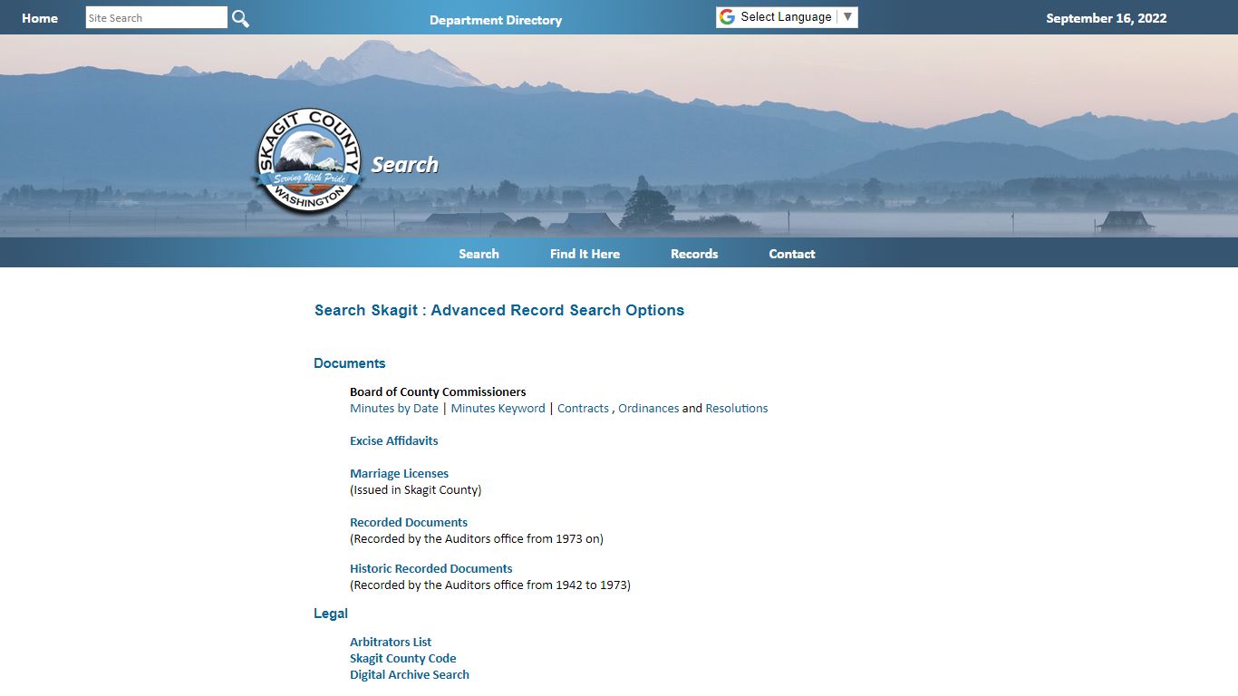 Advanced Search - Skagit County, Washington